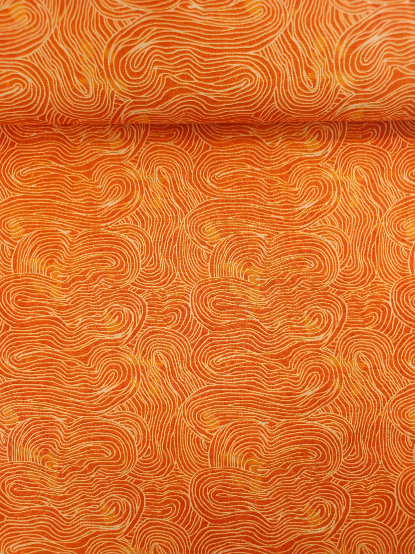 Orange Wavy 100% Cotton