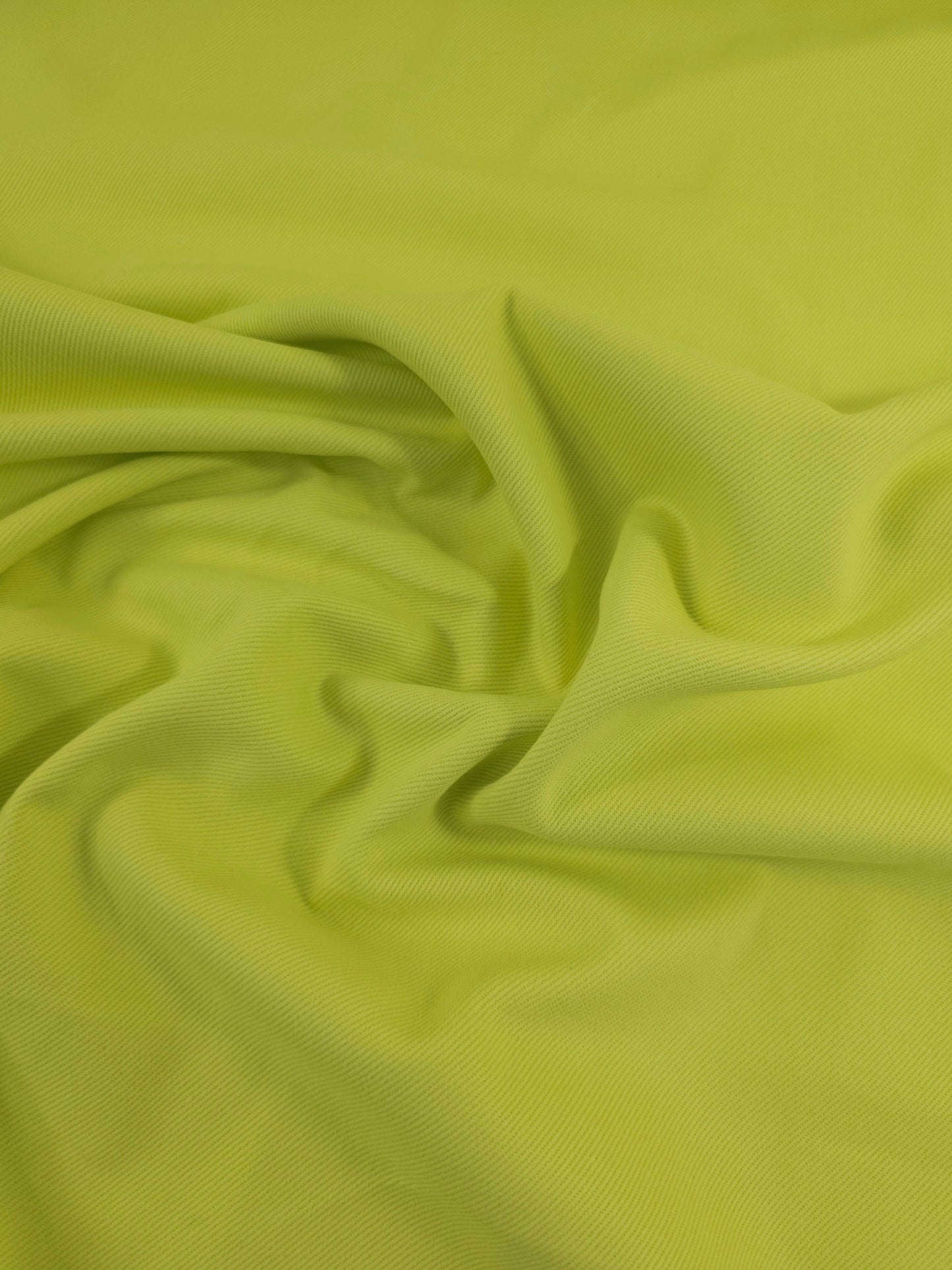 Lime Yellow Twill Denim