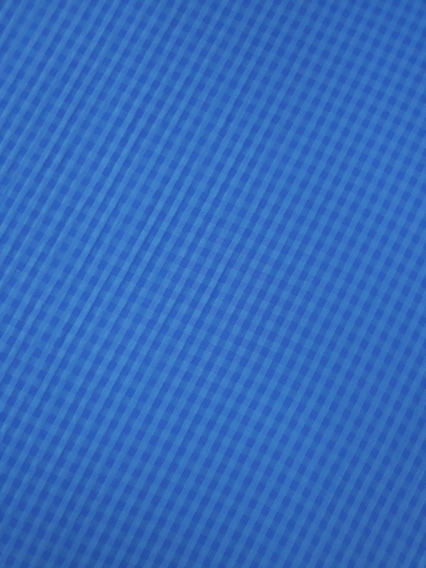 Cobalt Blue Gingham Viscose Cotton