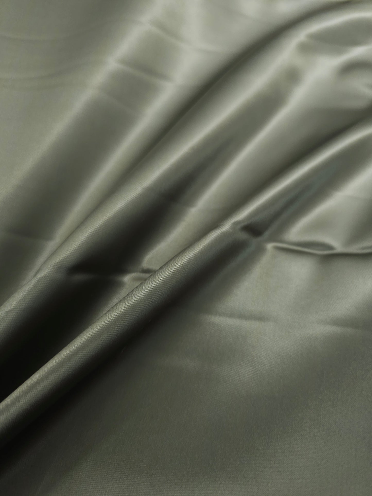 Moss Khaki Liquid Satin
