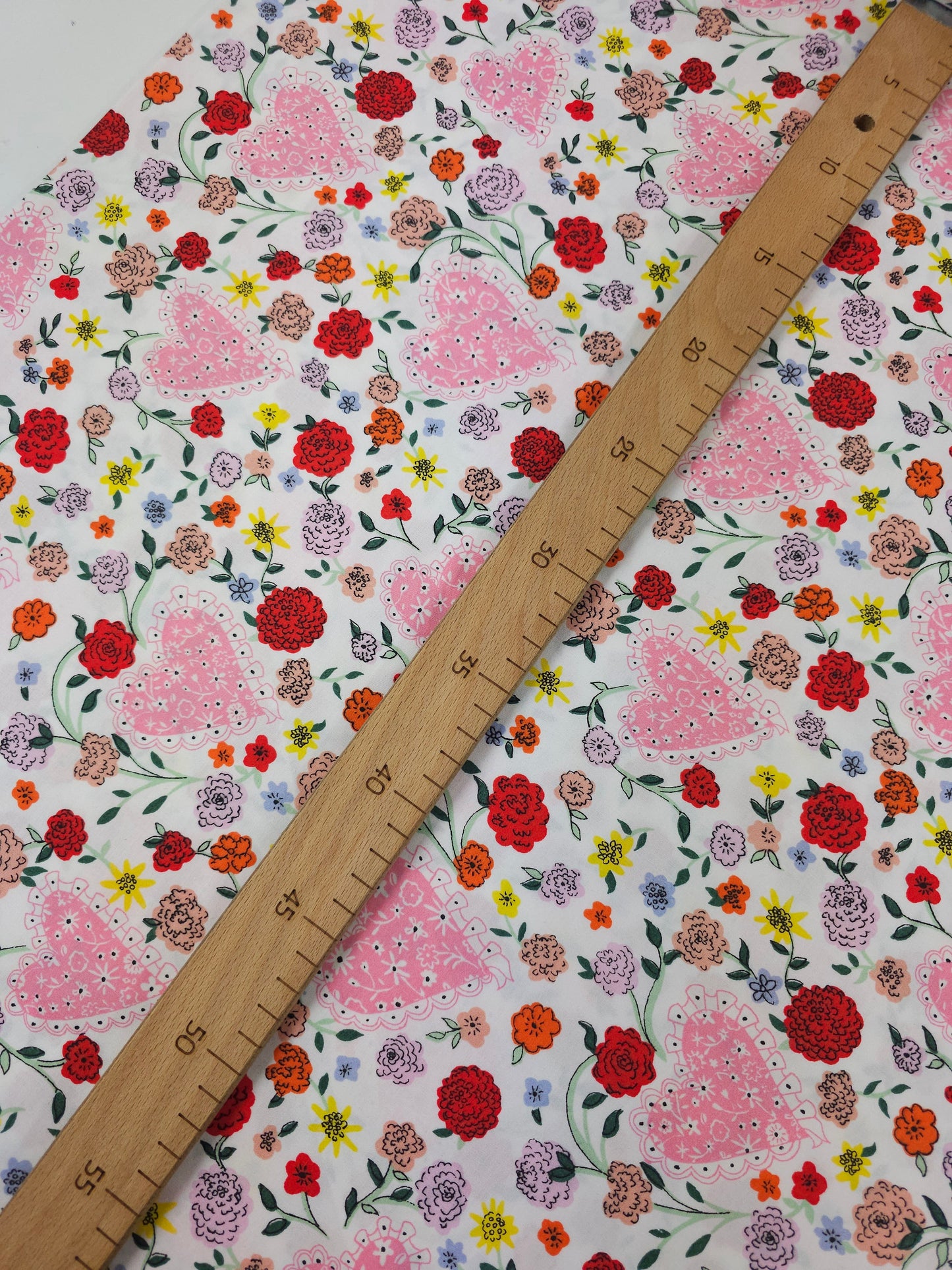 Floral Heart Brave Soul 100% Cotton - Cath Kidston 98" *EXTRA WIDE*