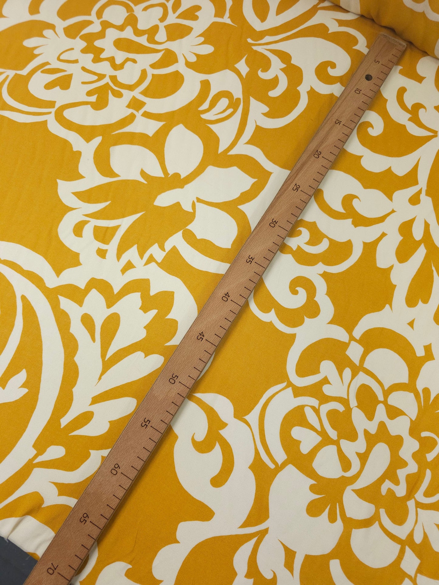 Marigold Majestic Floral Viscose Voile