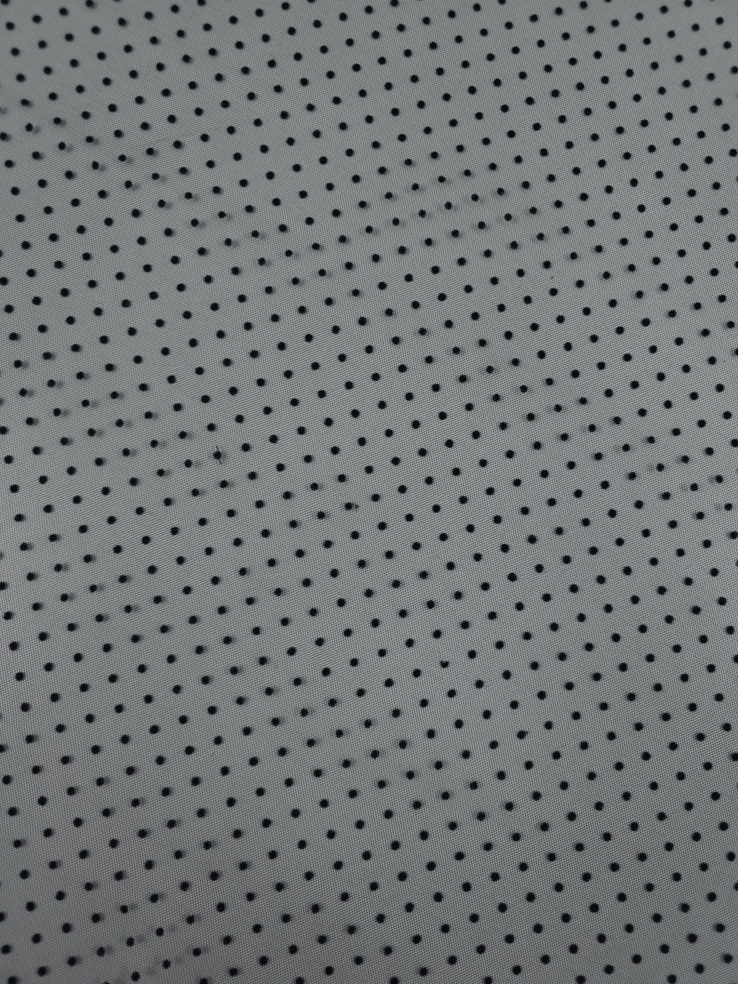 Black Mini Velvet Polka Net