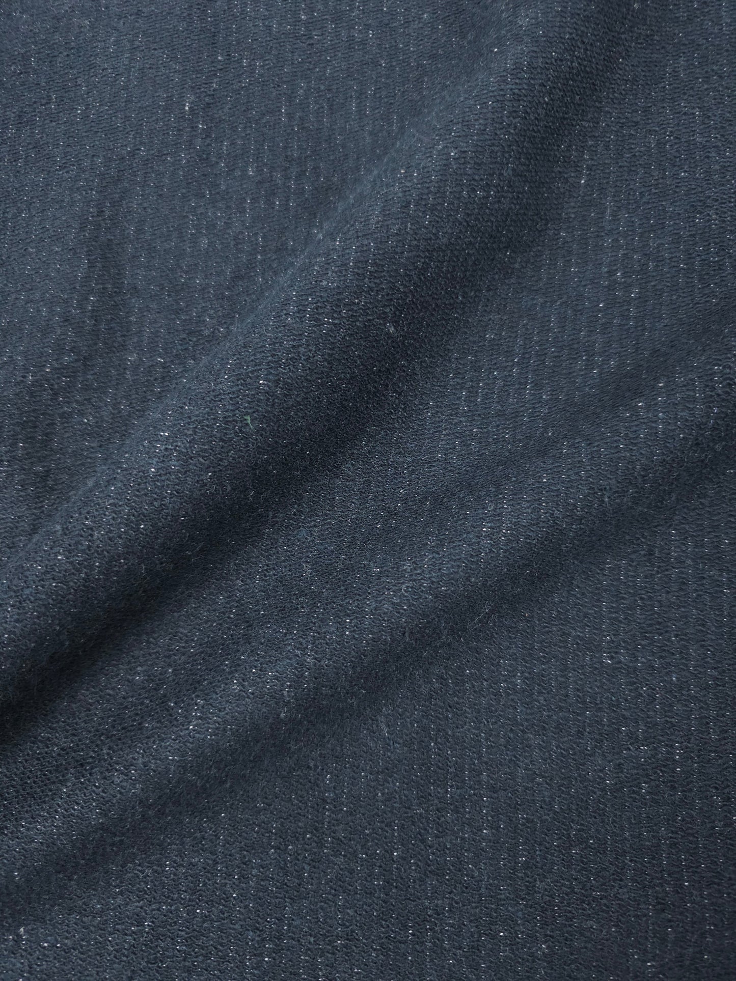 Charcoal Black Pinstripe Loopback Terry