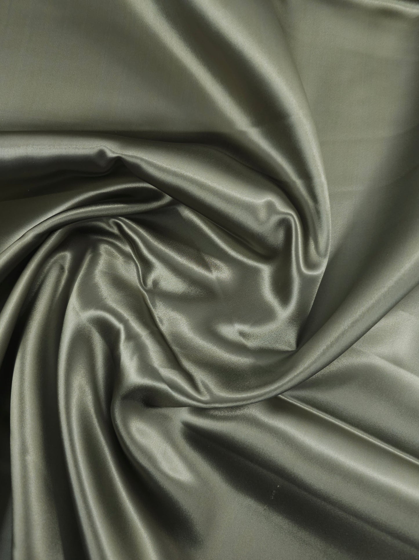 Moss Khaki Liquid Satin
