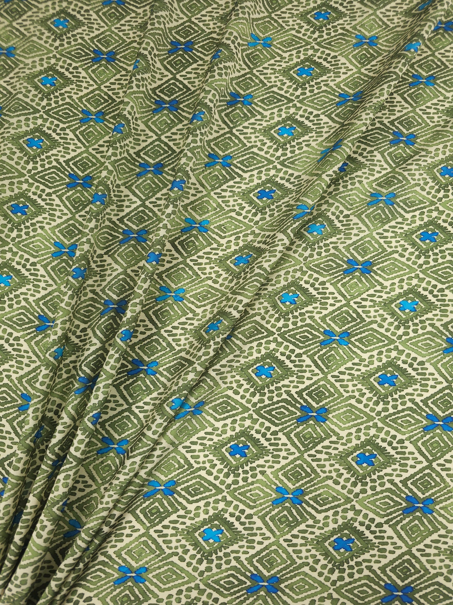 Pistachio Green Vintage Diamond Satin