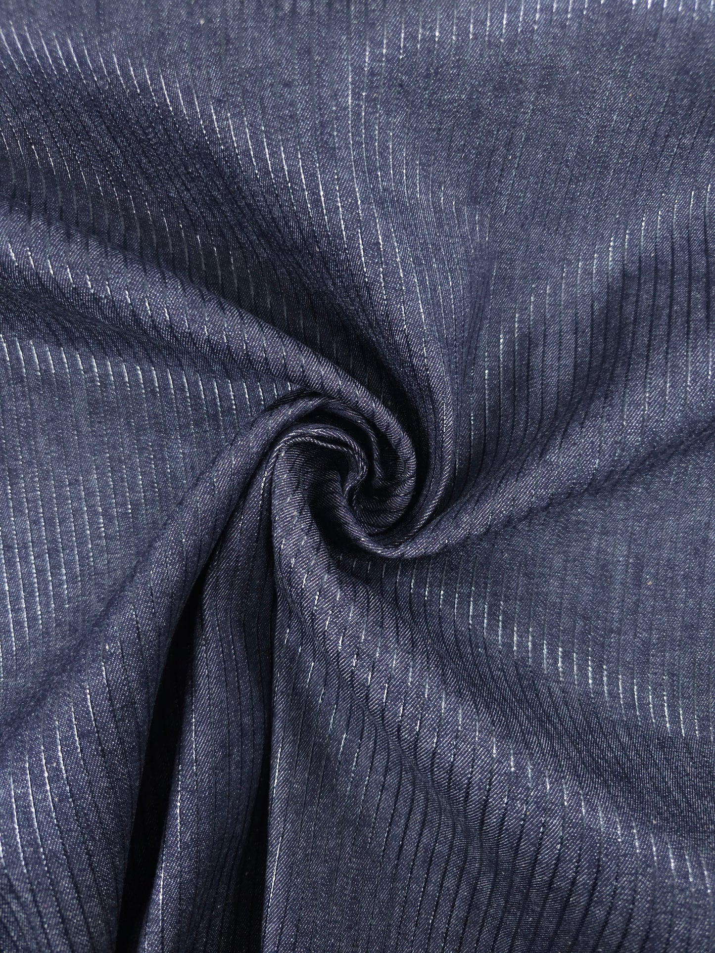 Charcoal Raised Stripe Denim