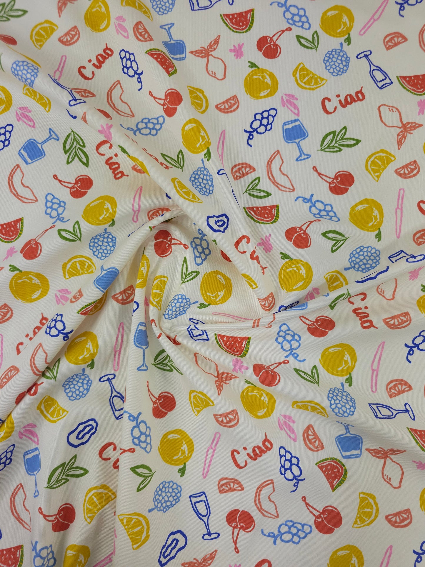 Summer Fruit Ciao Lightweight Cotton Sateen Twill