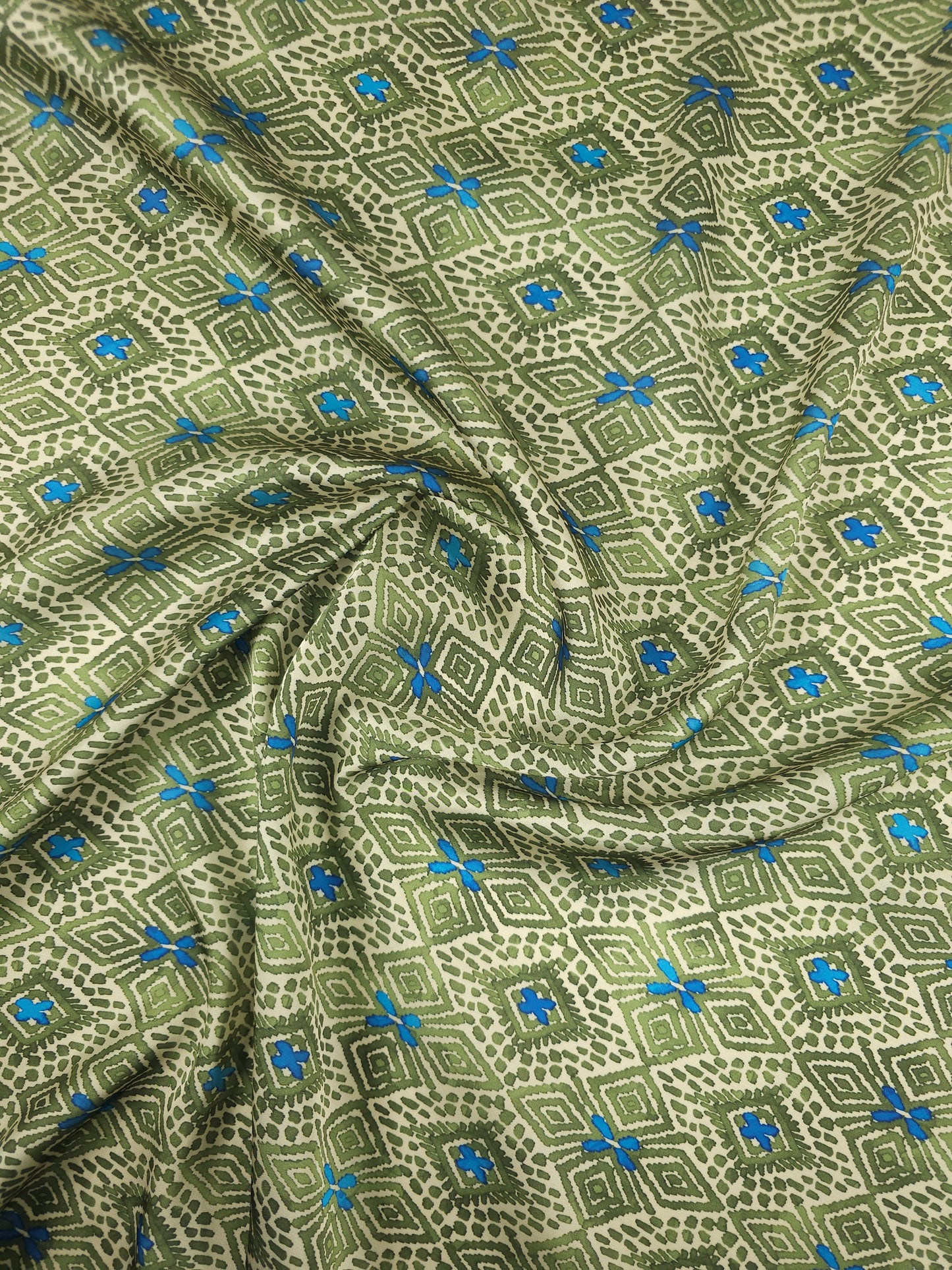 Pistachio Green Vintage Diamond Satin