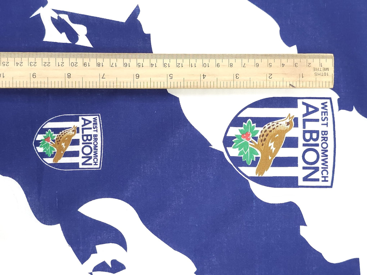 West Bromwich Albion 100% Cotton Football Club Fabric