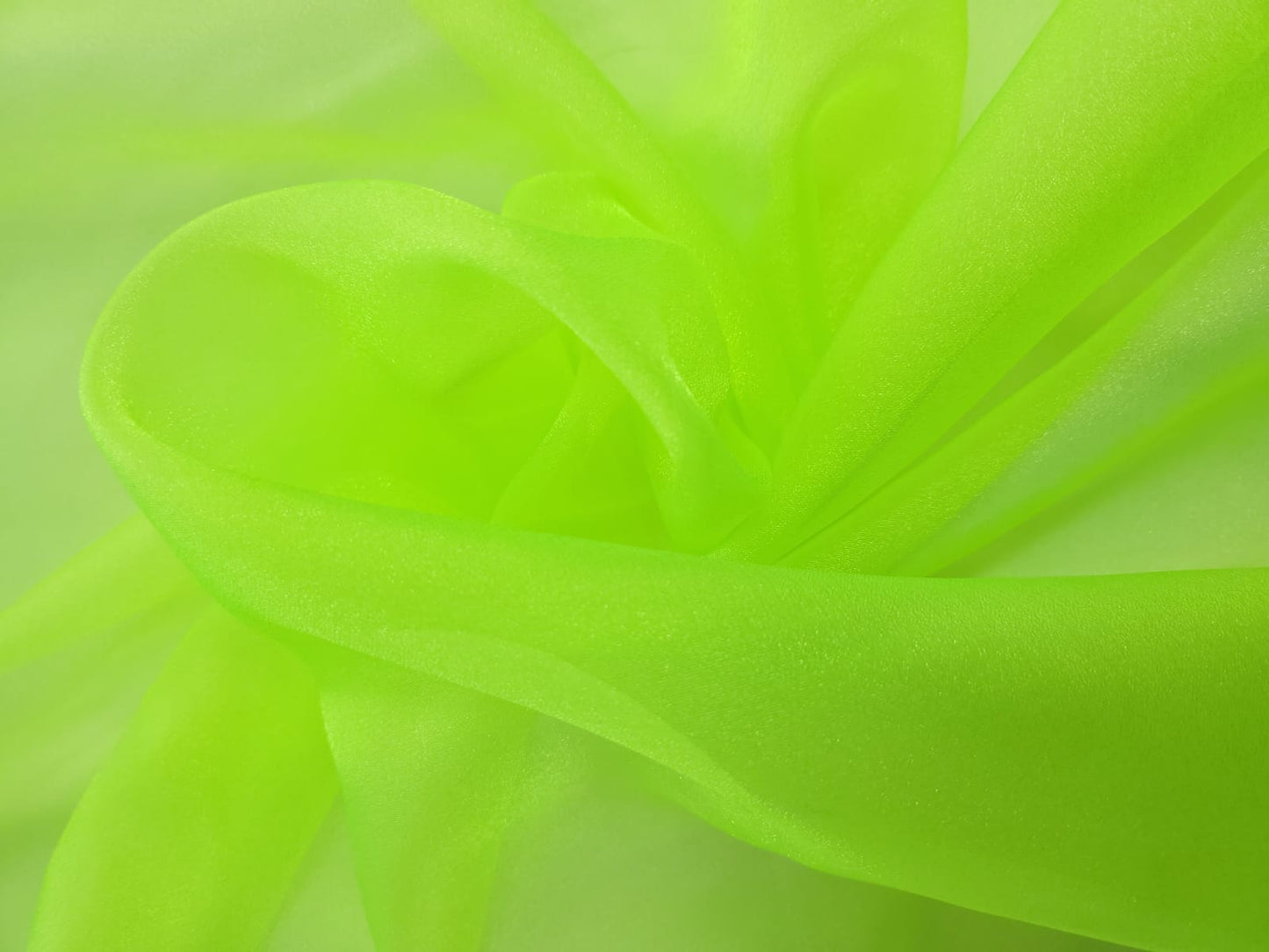 Lime Green Crystal Organza