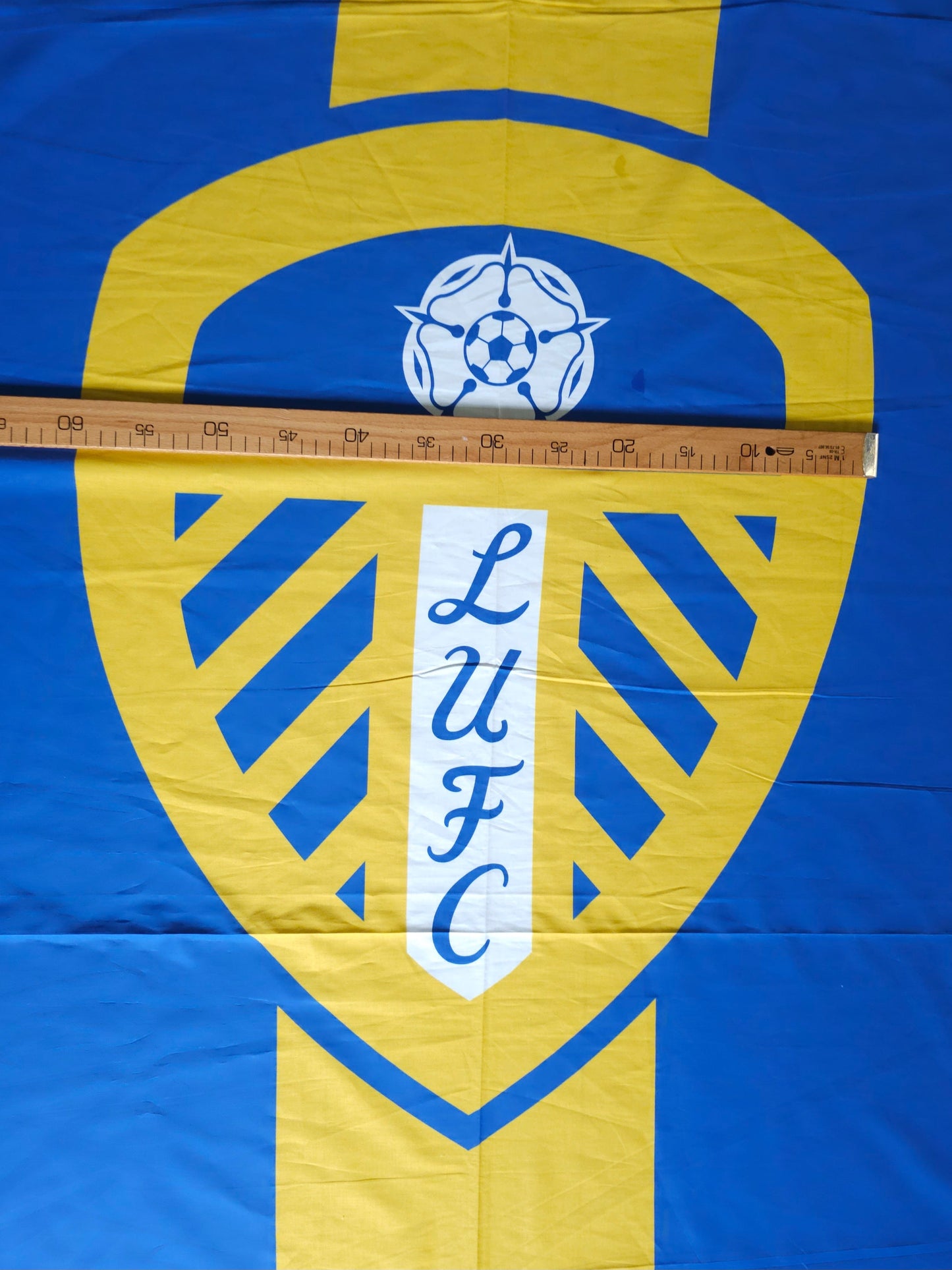 Leeds FC 100% Cotton Football Club Fabric