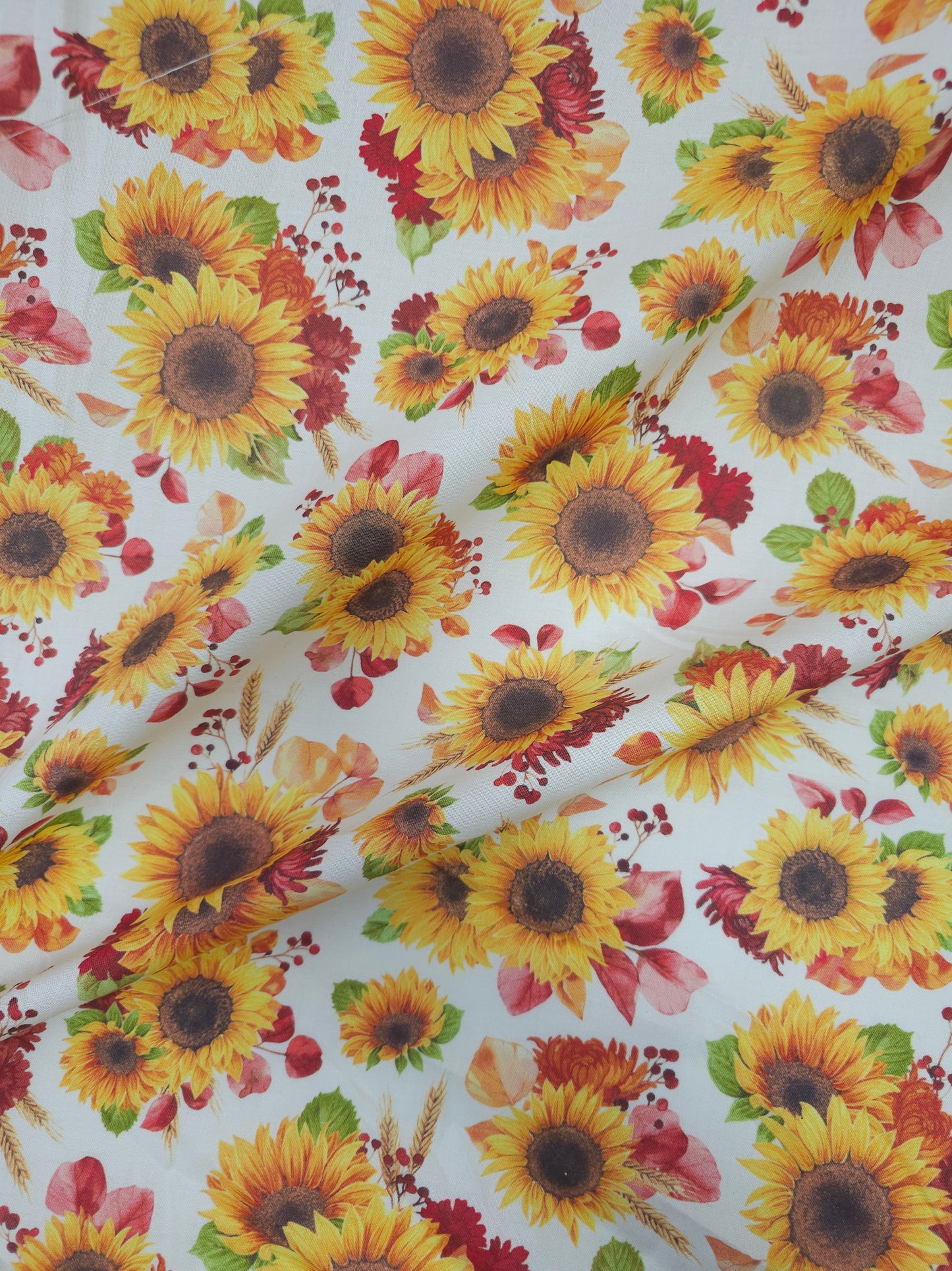 Vintage Sunflower 100% Cotton