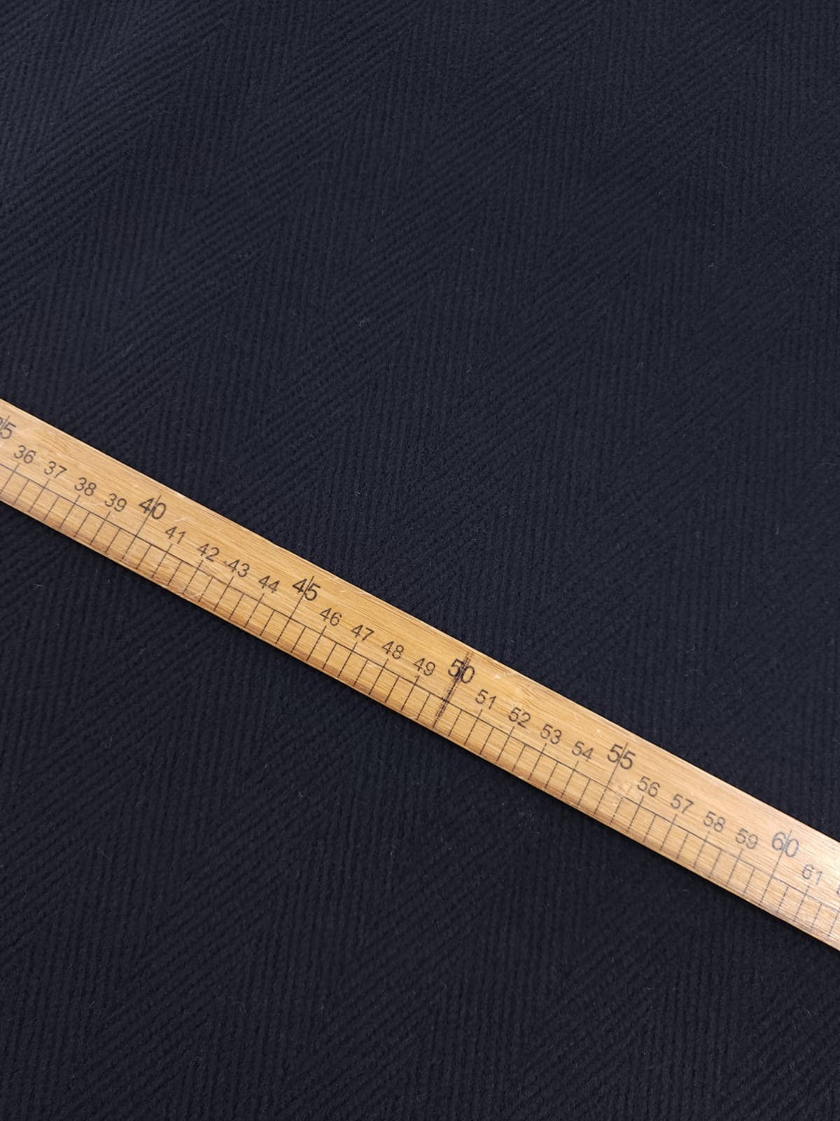 Navy Herringbone Virgin Wool