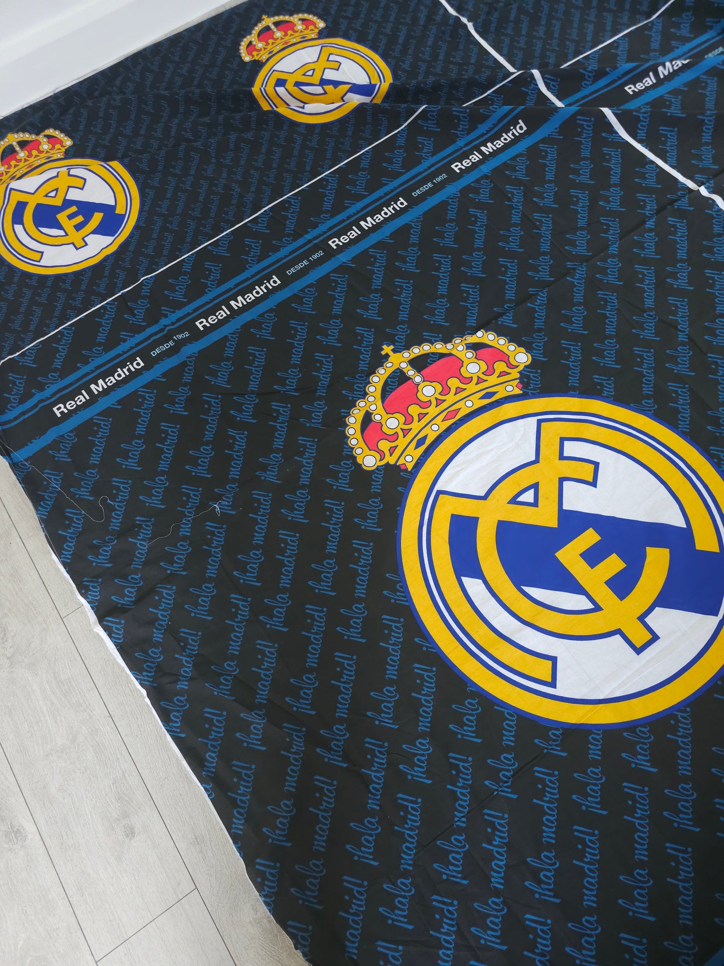 Real Madrid FC 100% Cotton Football Fabric *DEFECTED*