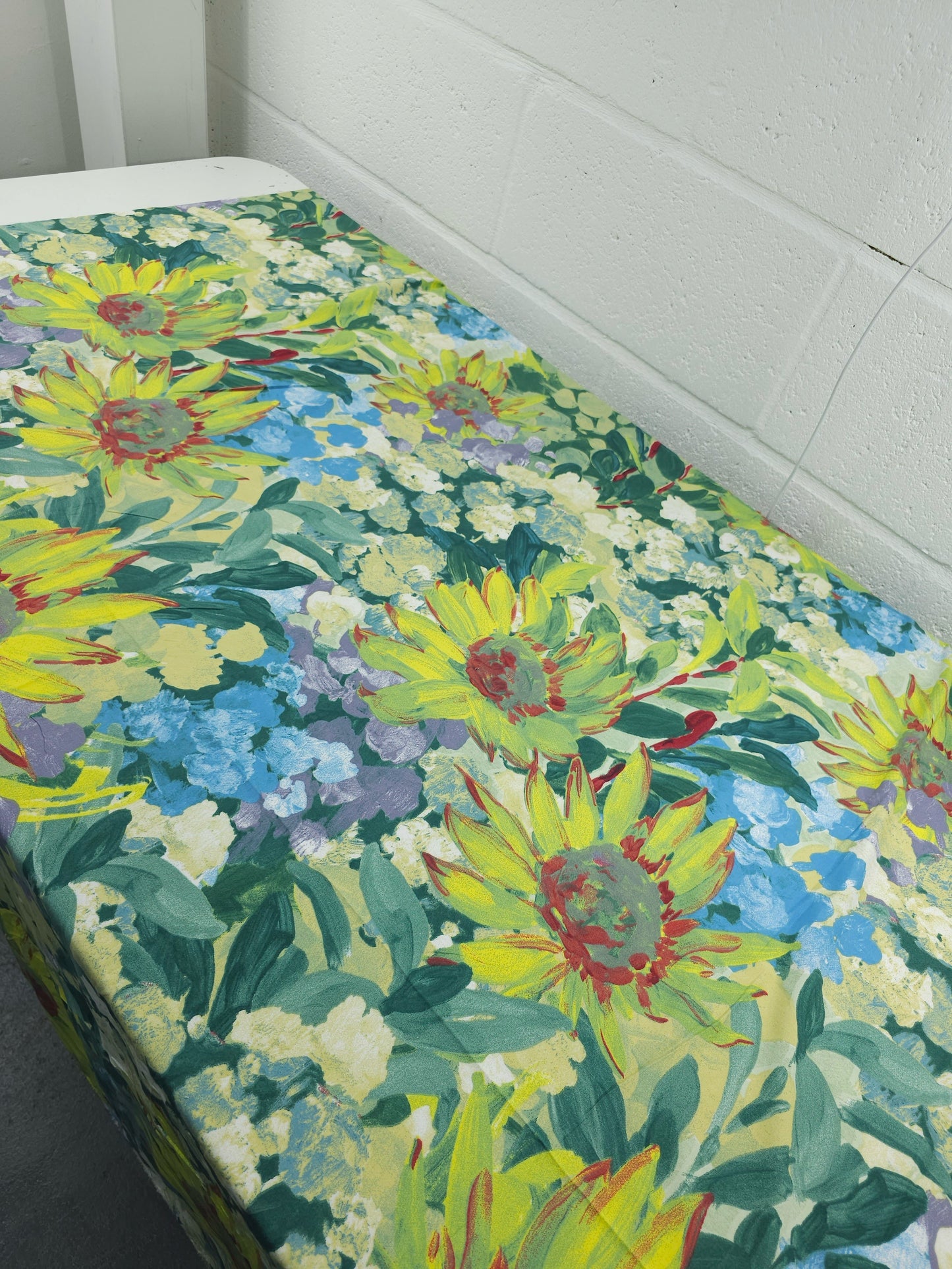 Sunflower Watercolour Floral 100% Cotton 102" *EXTRA WIDE*