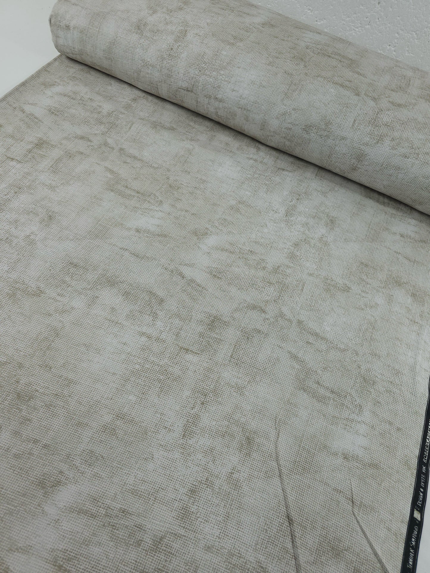 Taupe Washed Grid 100% Cotton 102" - Robert Kaufman *EXTRA WIDE*