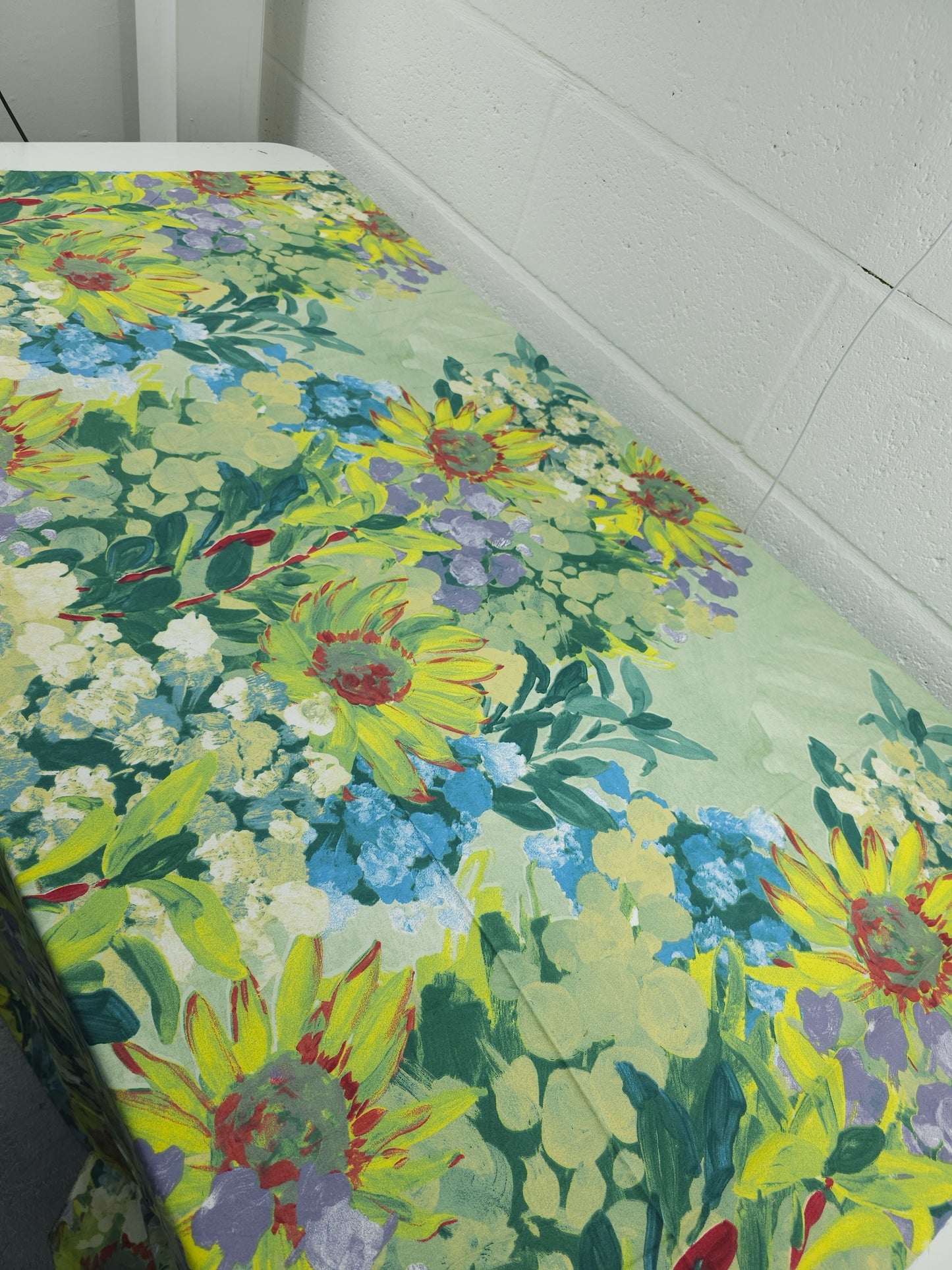 Sunflower Watercolour Floral 100% Cotton 102" *EXTRA WIDE*