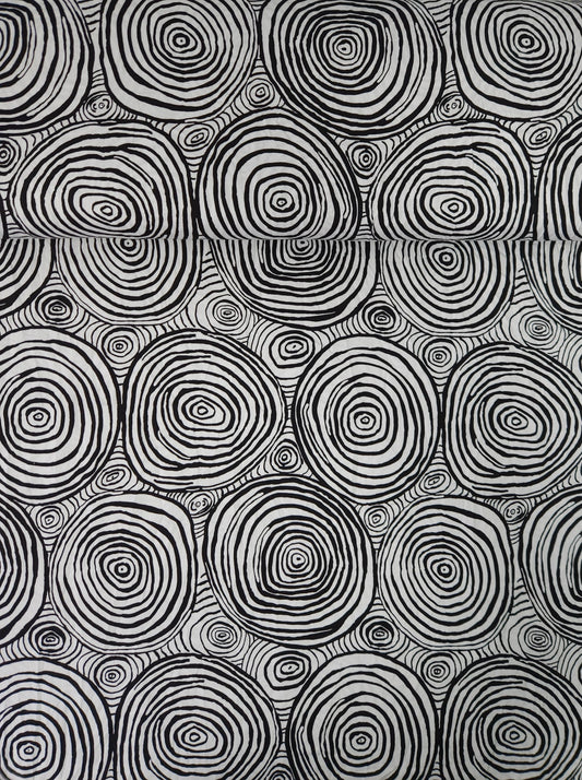 Monochrome Onion Rings Cotton Sateen 108” - Kaffe Fassett (Various Sizes)