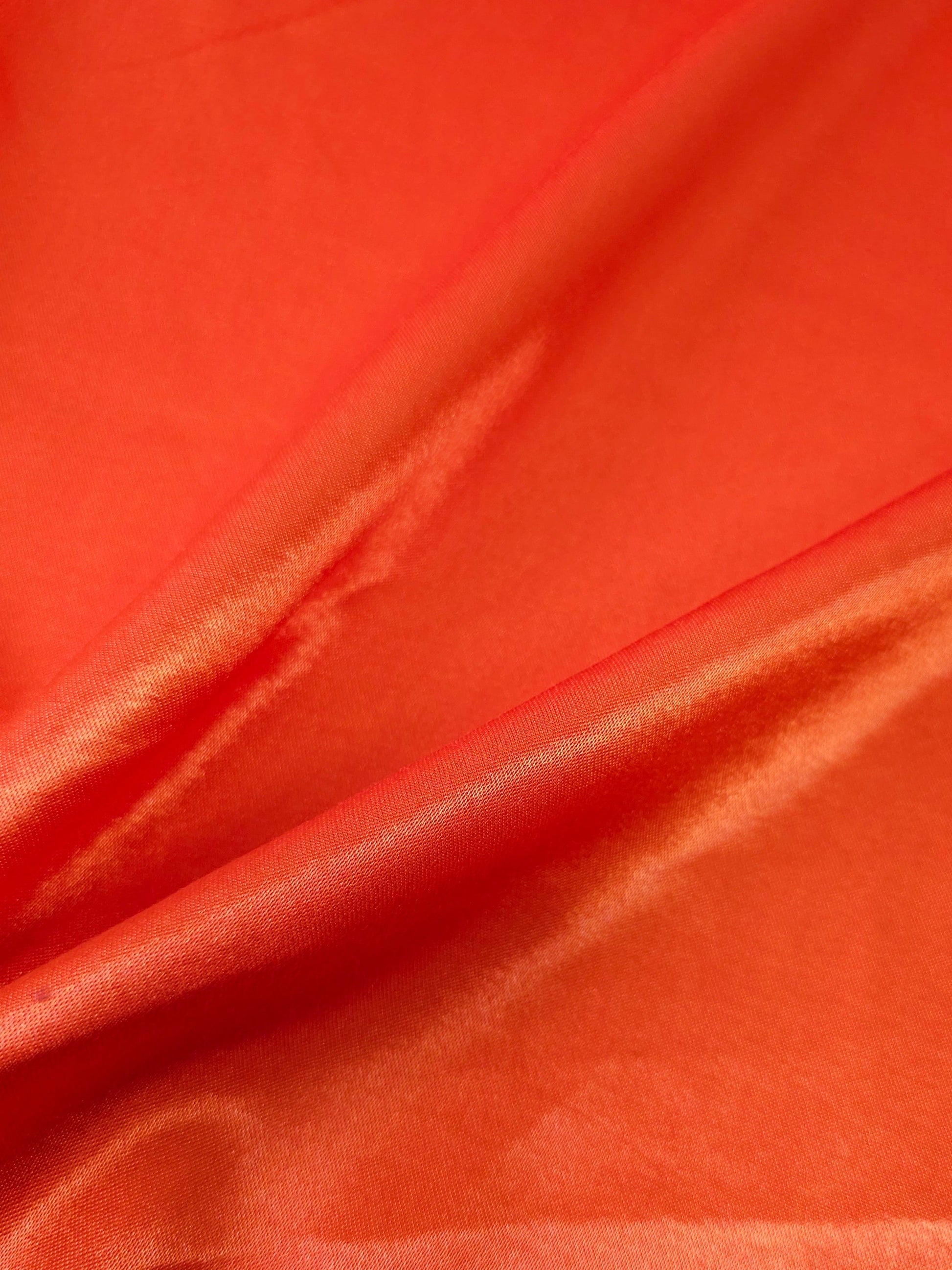 Burnt Orange Viscose Satin Ethical Fabrics