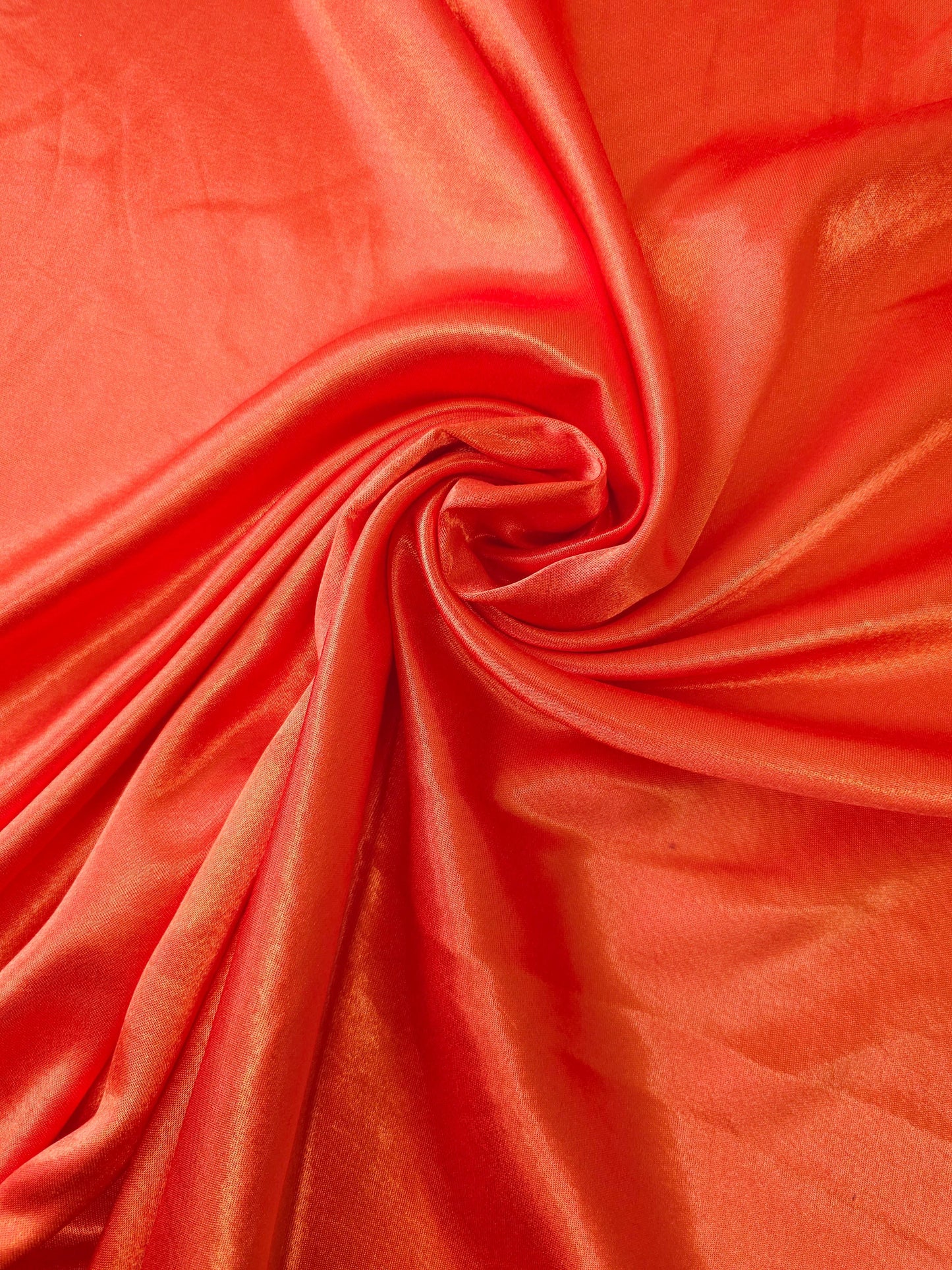 Burnt Orange Viscose Satin Ethical Fabrics
