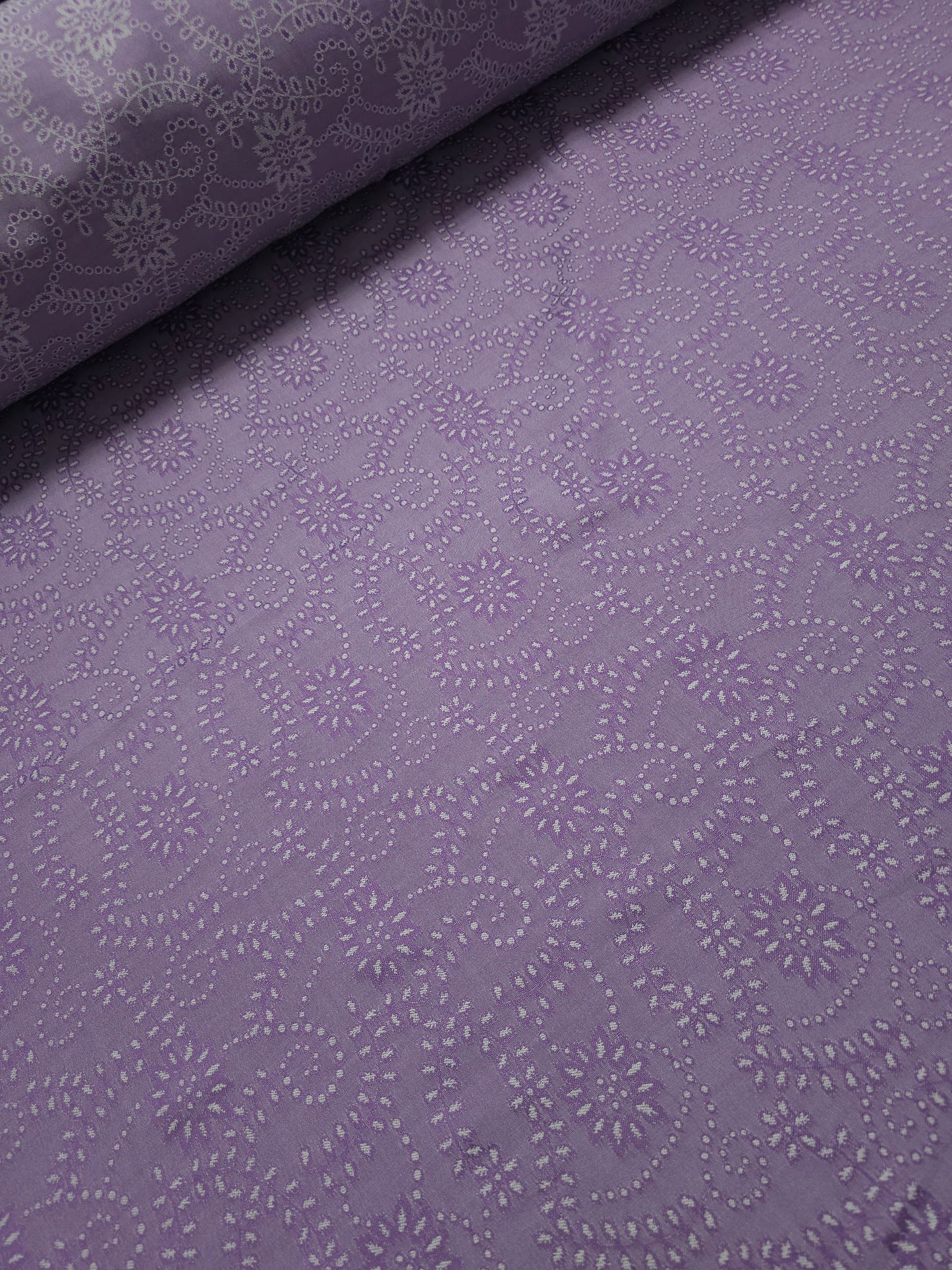 Light Purple Floral Spiral Poly