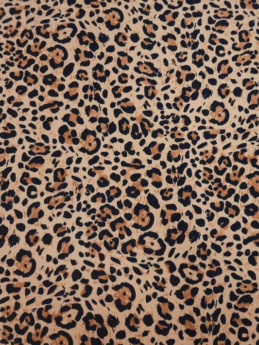 Peach/Orange Leopard Denim