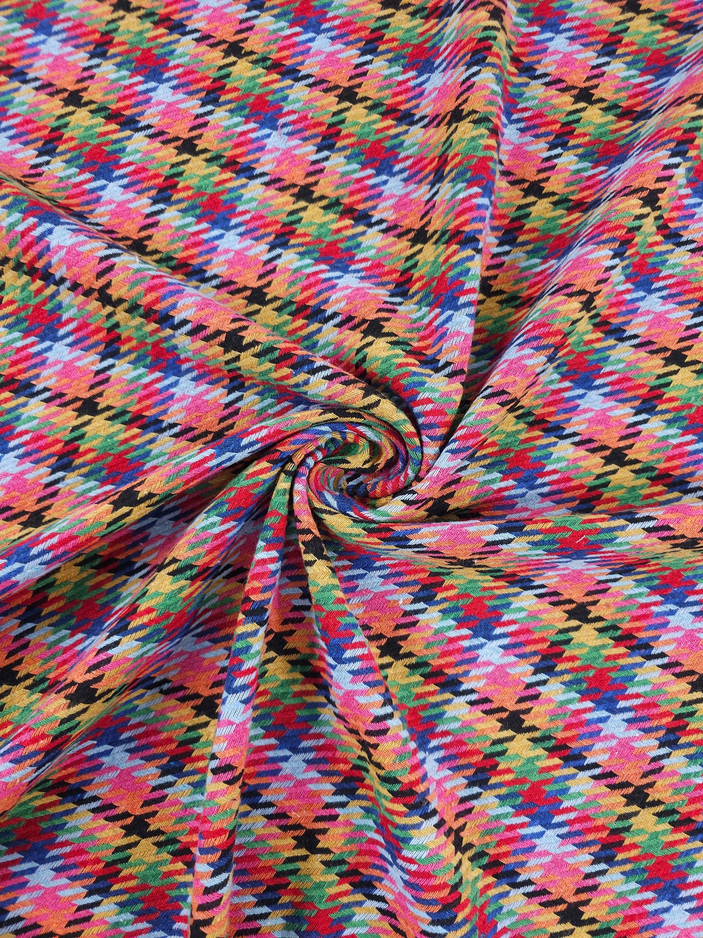 Multicolour Tartan Check Boucle