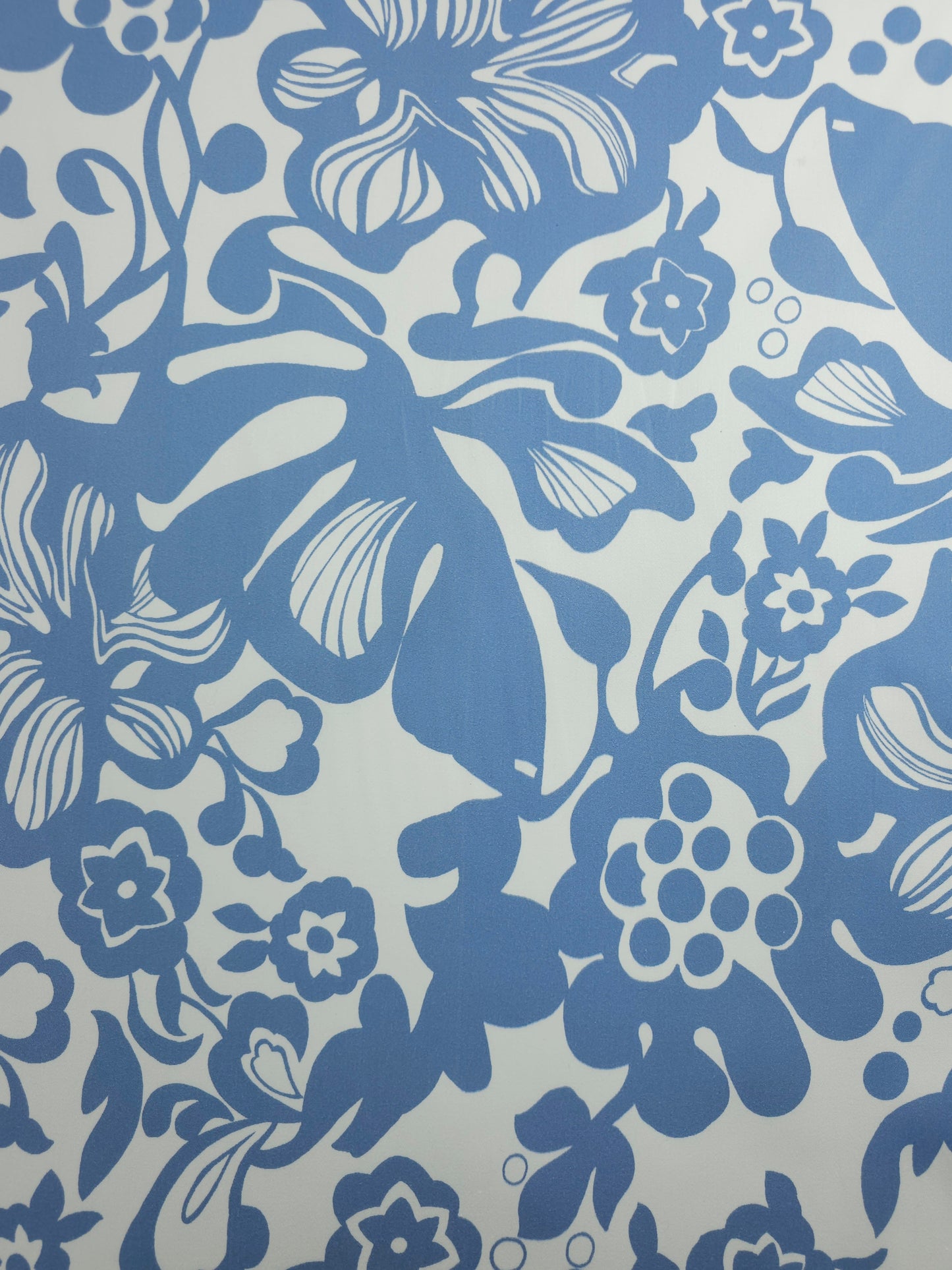 Powder Blue Wonder Floral Mediumweight Cotton Sateen Stretch