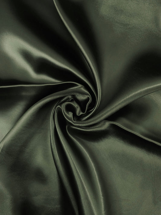 Olive Khaki Liquid Satin