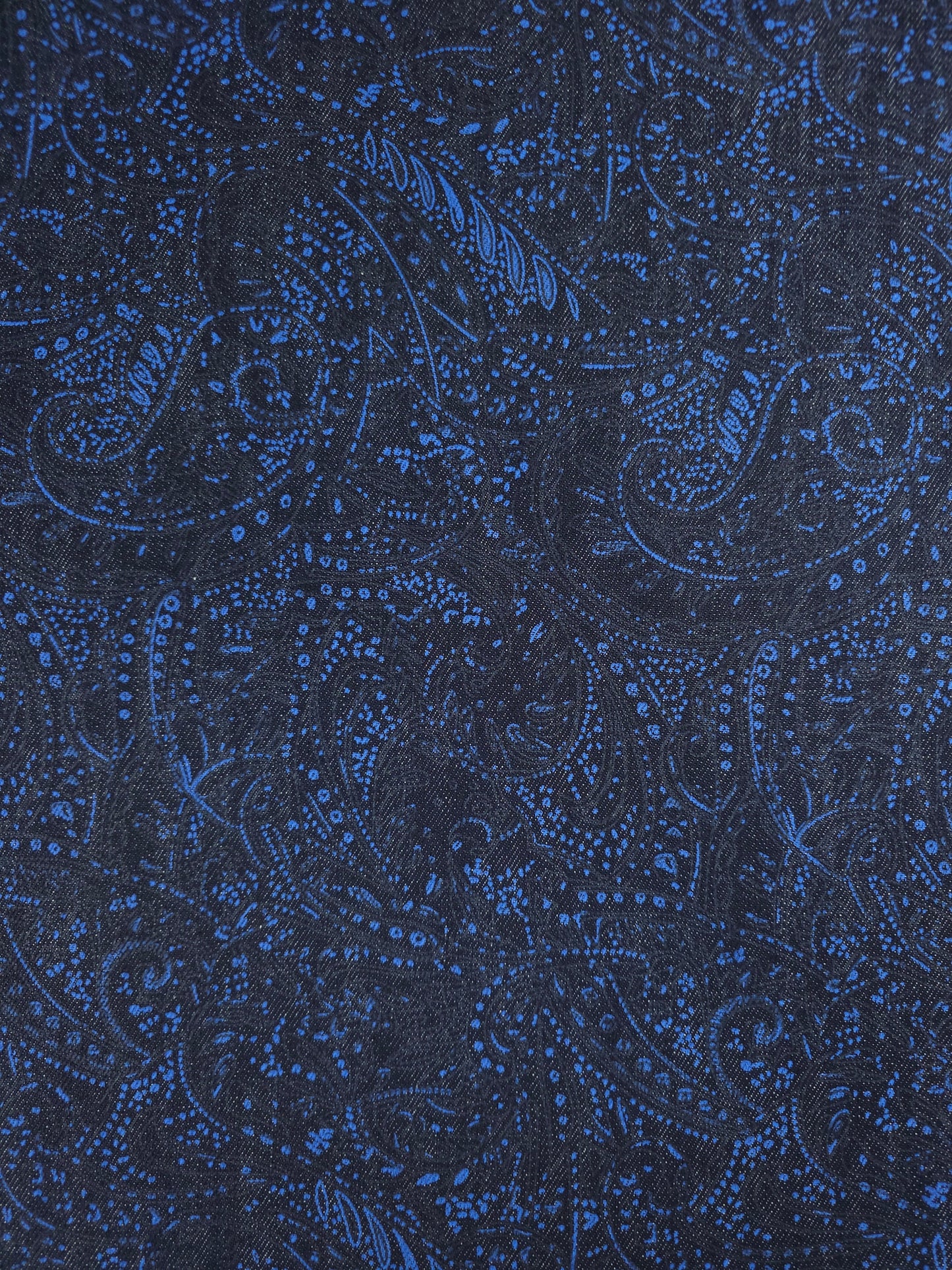 Blue/Navy Paisley Denim