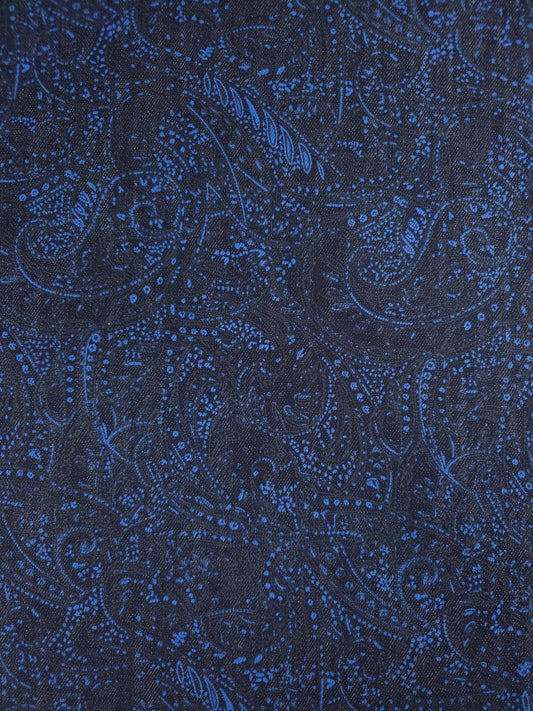 Blue/Navy Paisley Denim