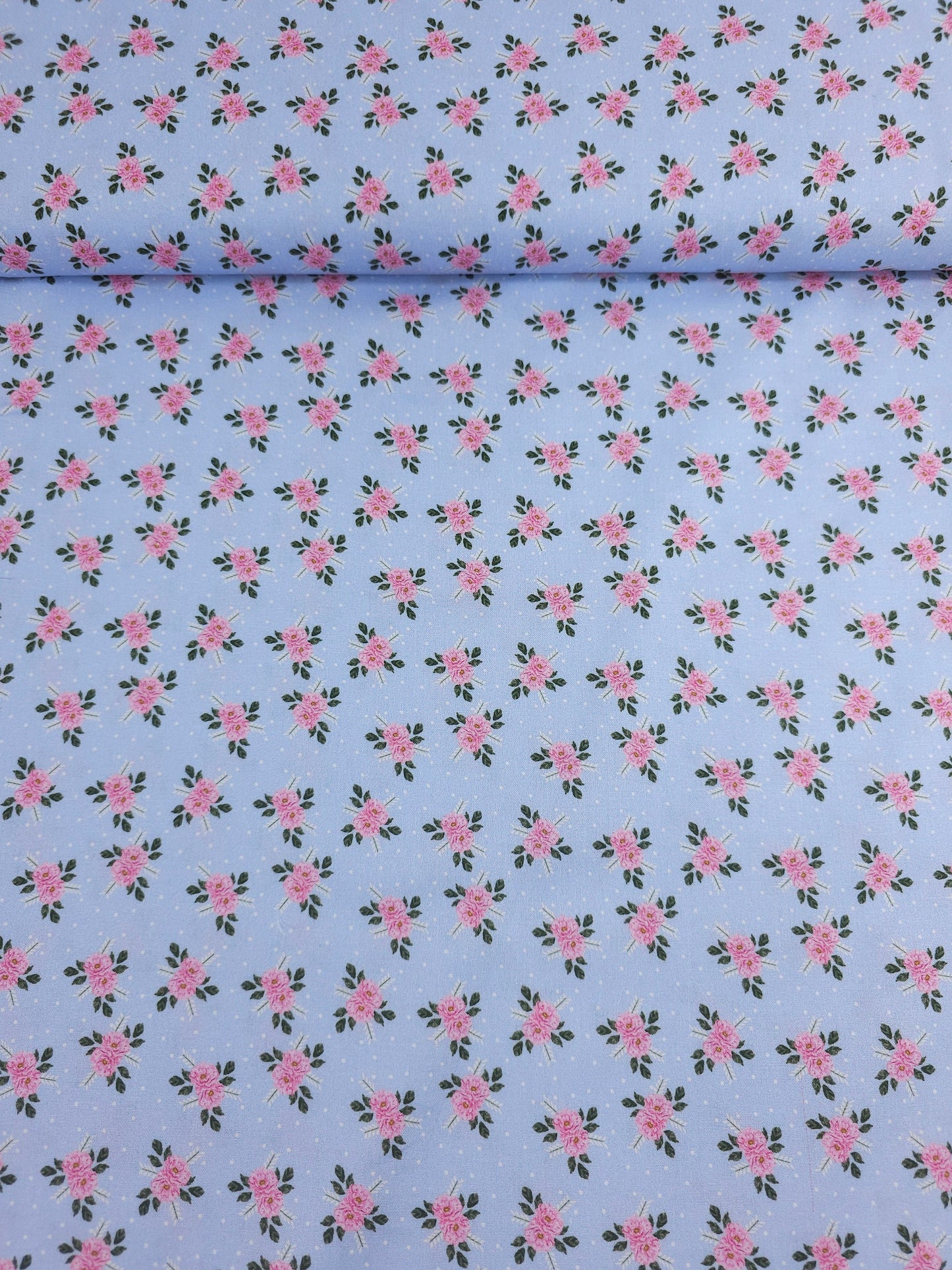 Ditsy Hydrangea Pair Floral 100% Cotton 55”