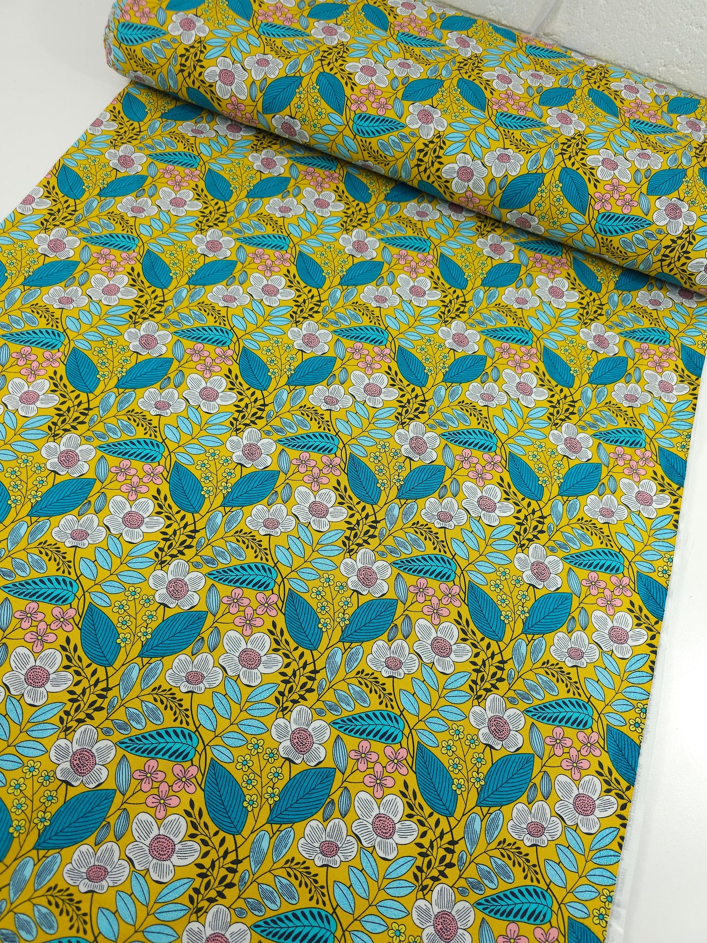 Marigold Floresence Floral 100% Cotton - Benartex