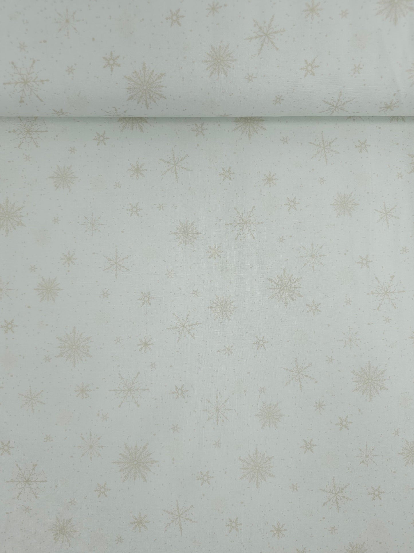 Beige/Off-White Snowflakes 100% Cotton