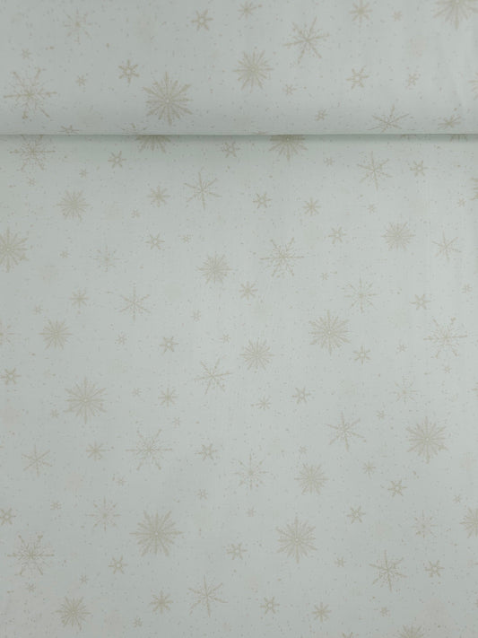 Beige/Off-White Snowflakes 100% Cotton