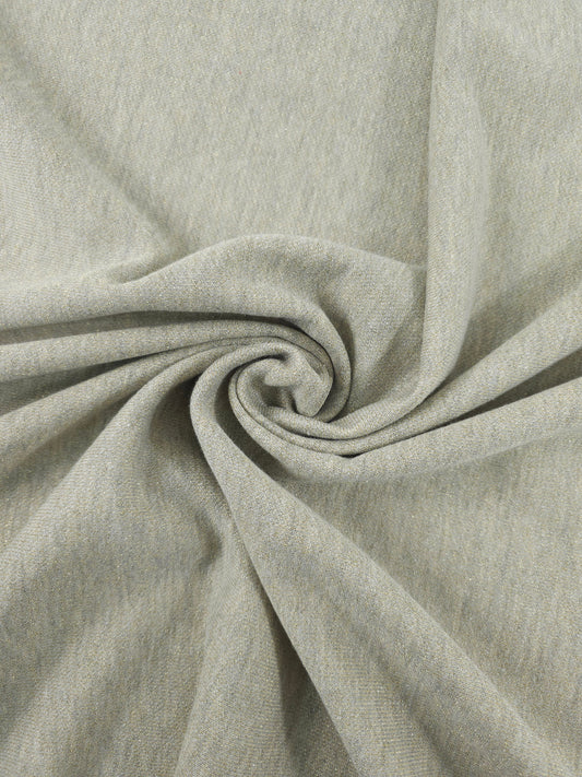 Greige/Gold Lurex Loopback Terry