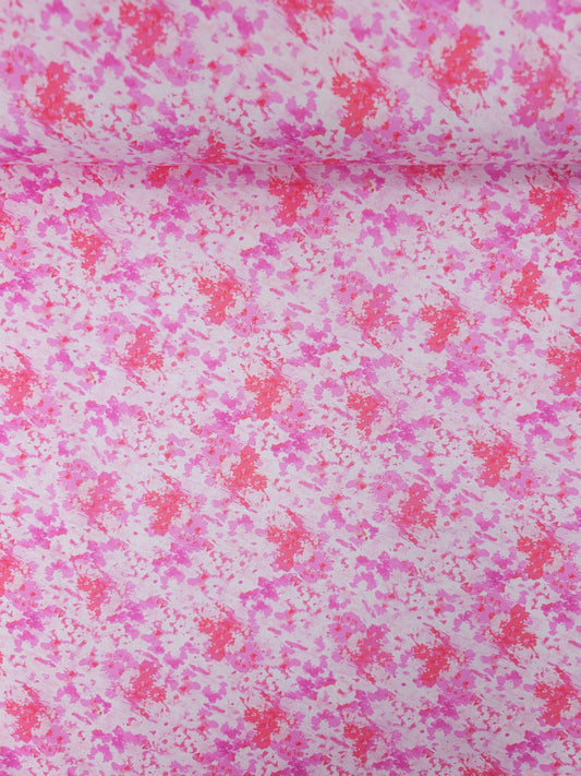 Pink Floral Monet 100% Cotton