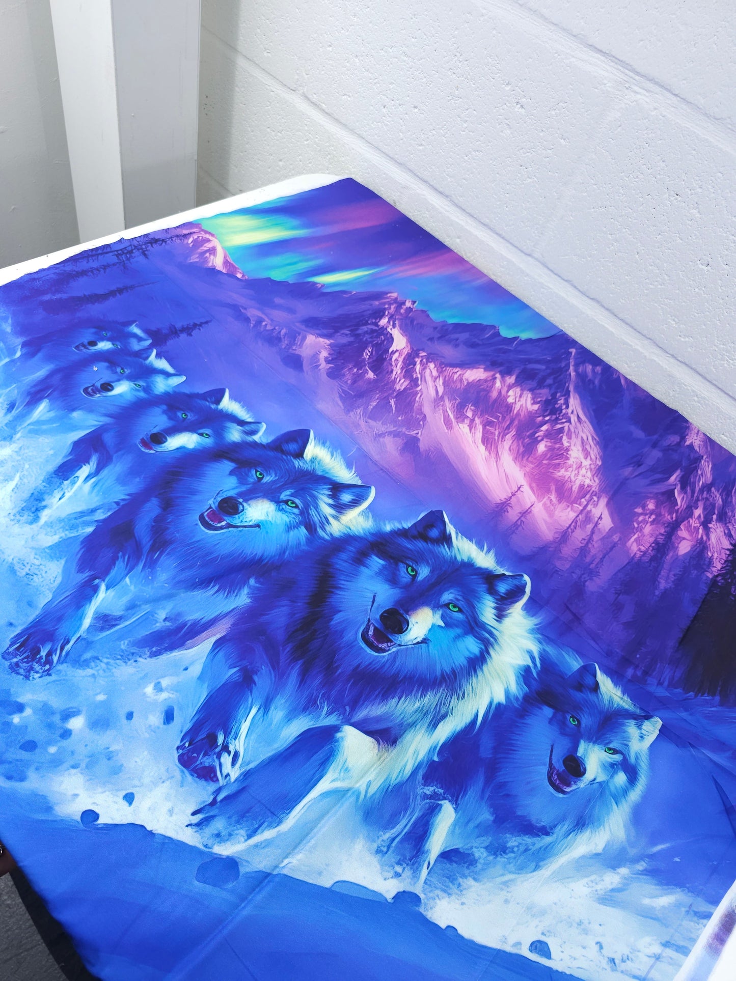 Mountain Wolf Pack 100% Cotton - 85cm Panel