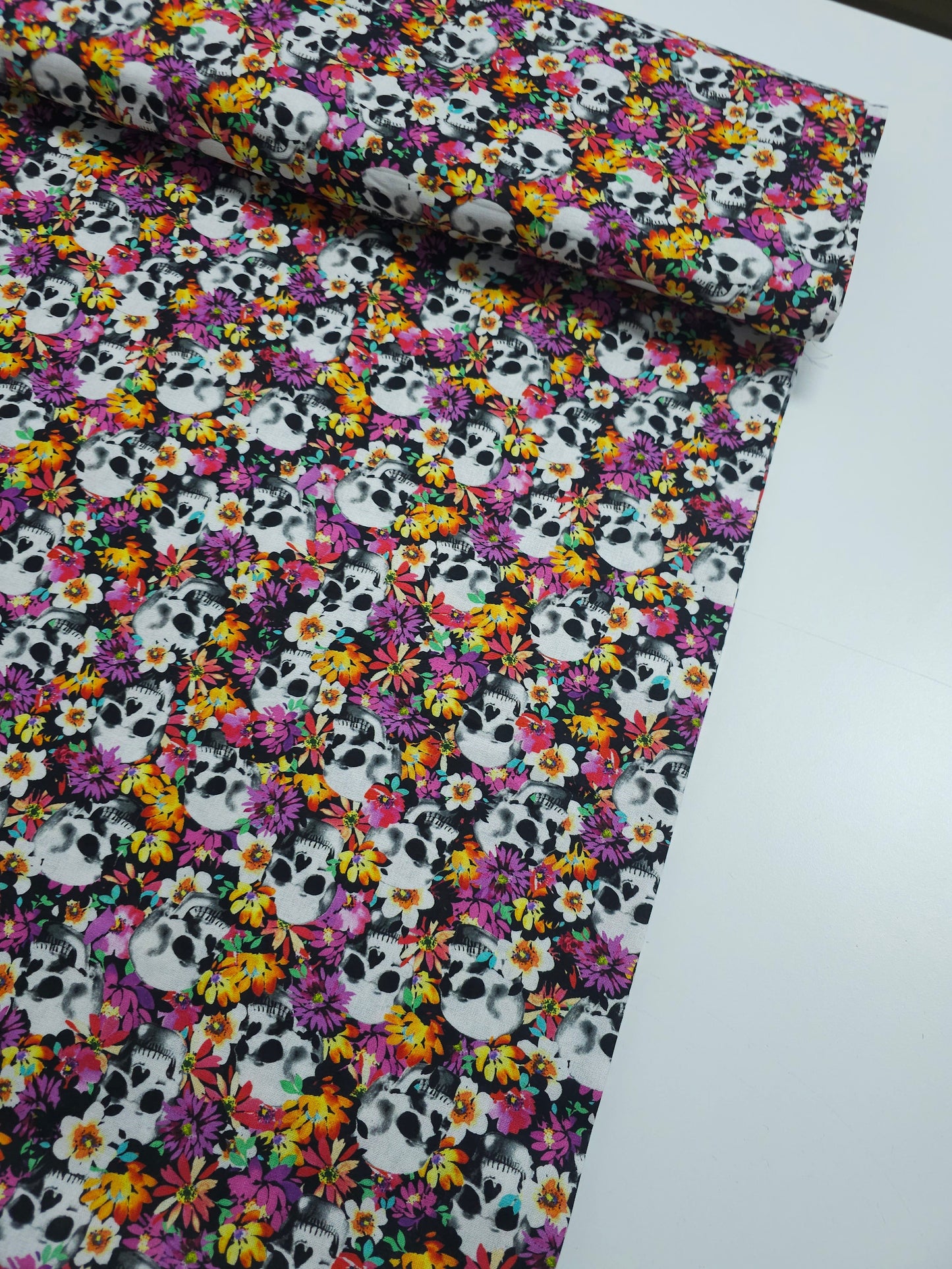 Floral Skull 100% Cotton