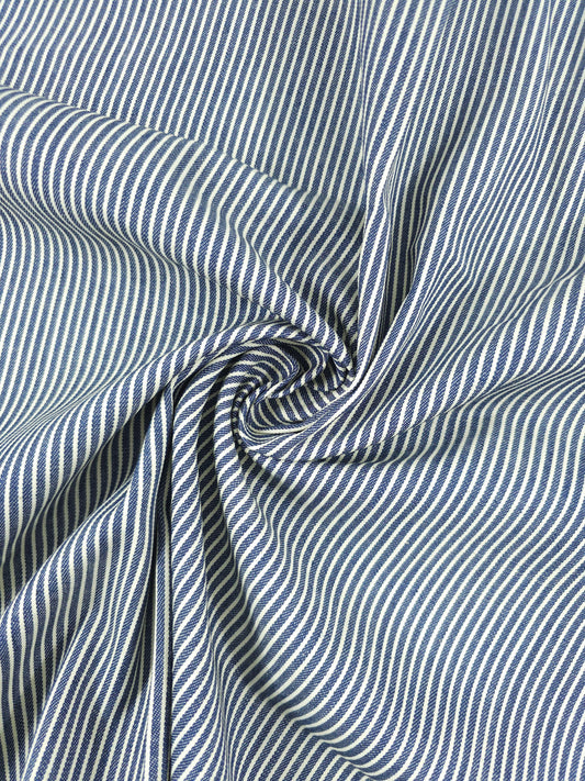 Blue/Ivory Stripe Denim