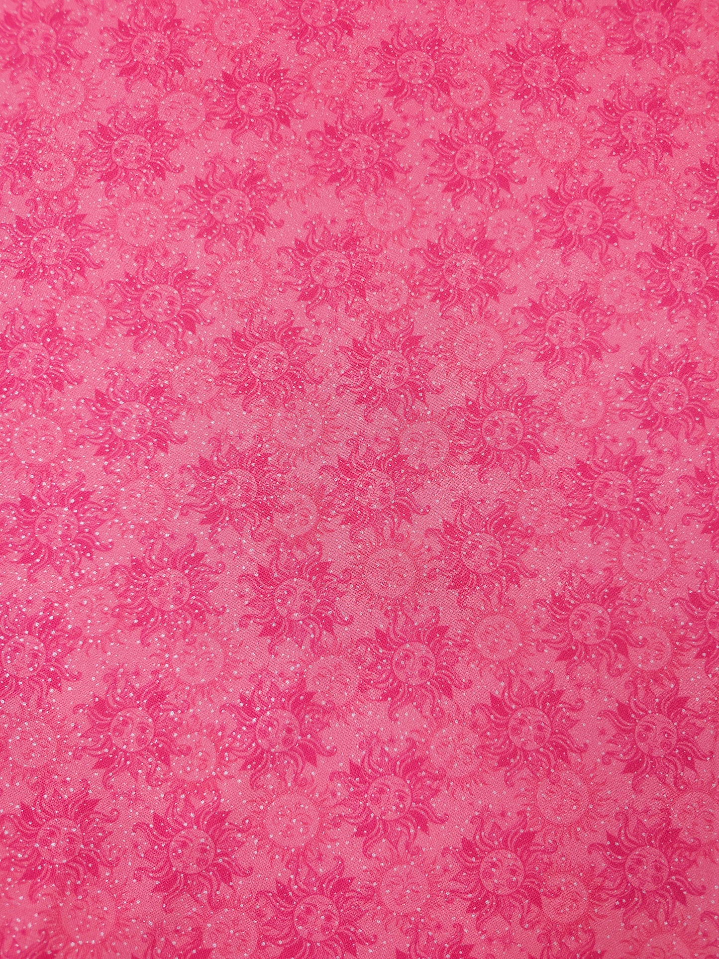 Candy Pink/Silver Celestial Skies 100% Cotton