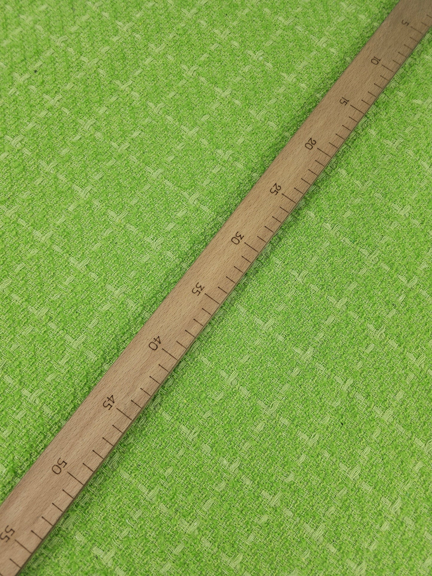 Lime Green Square Check Boucle