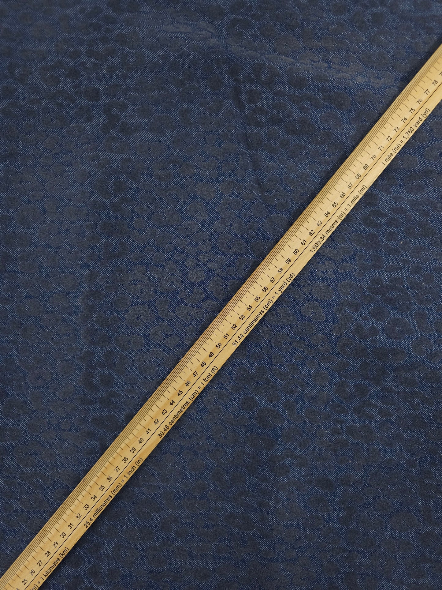 Blue Leopard Dressmaking Denim