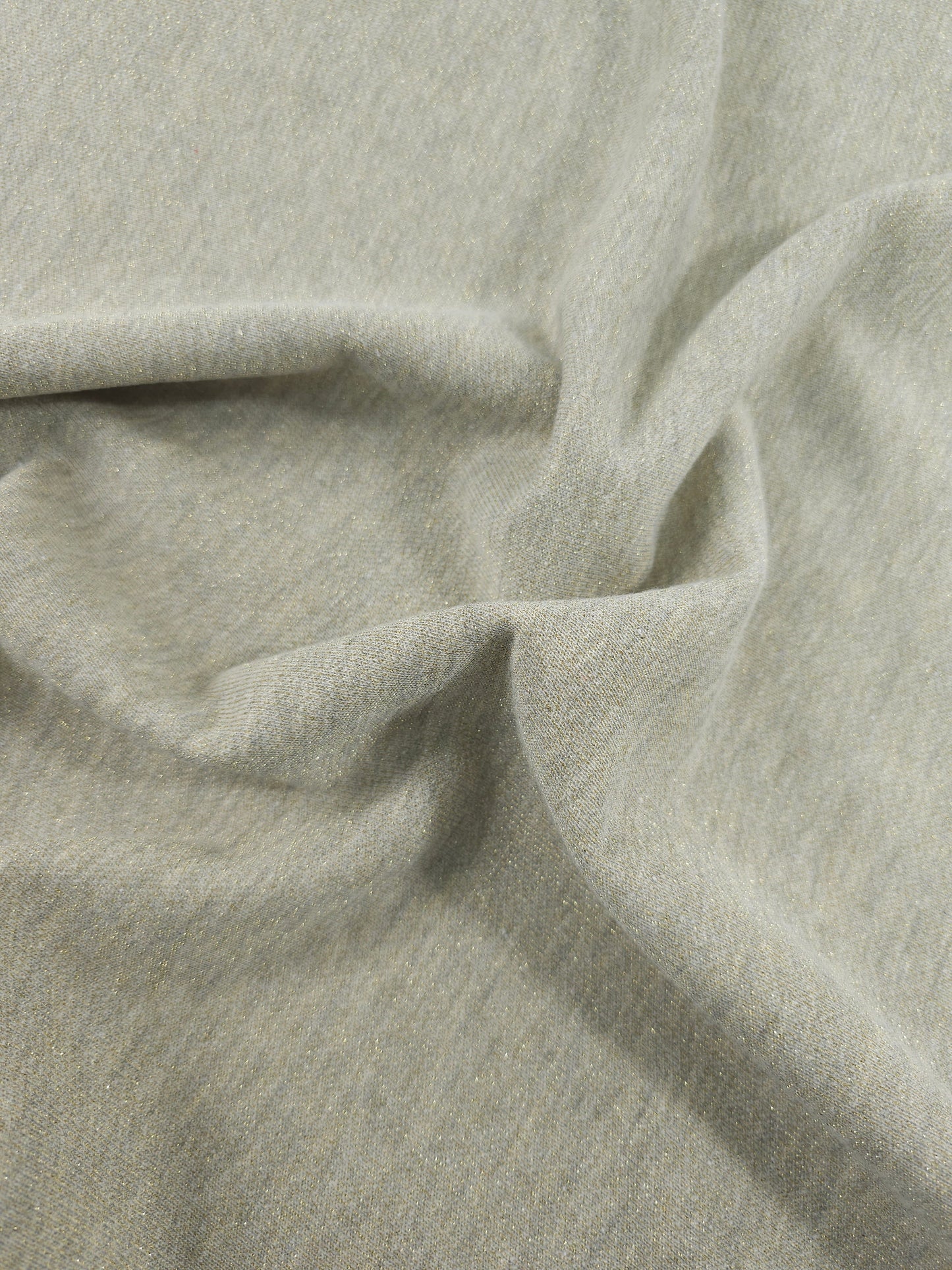 Greige/Gold Lurex Loopback Terry