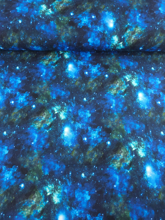 Blue/Green Midnight Galaxy 100% Cotton