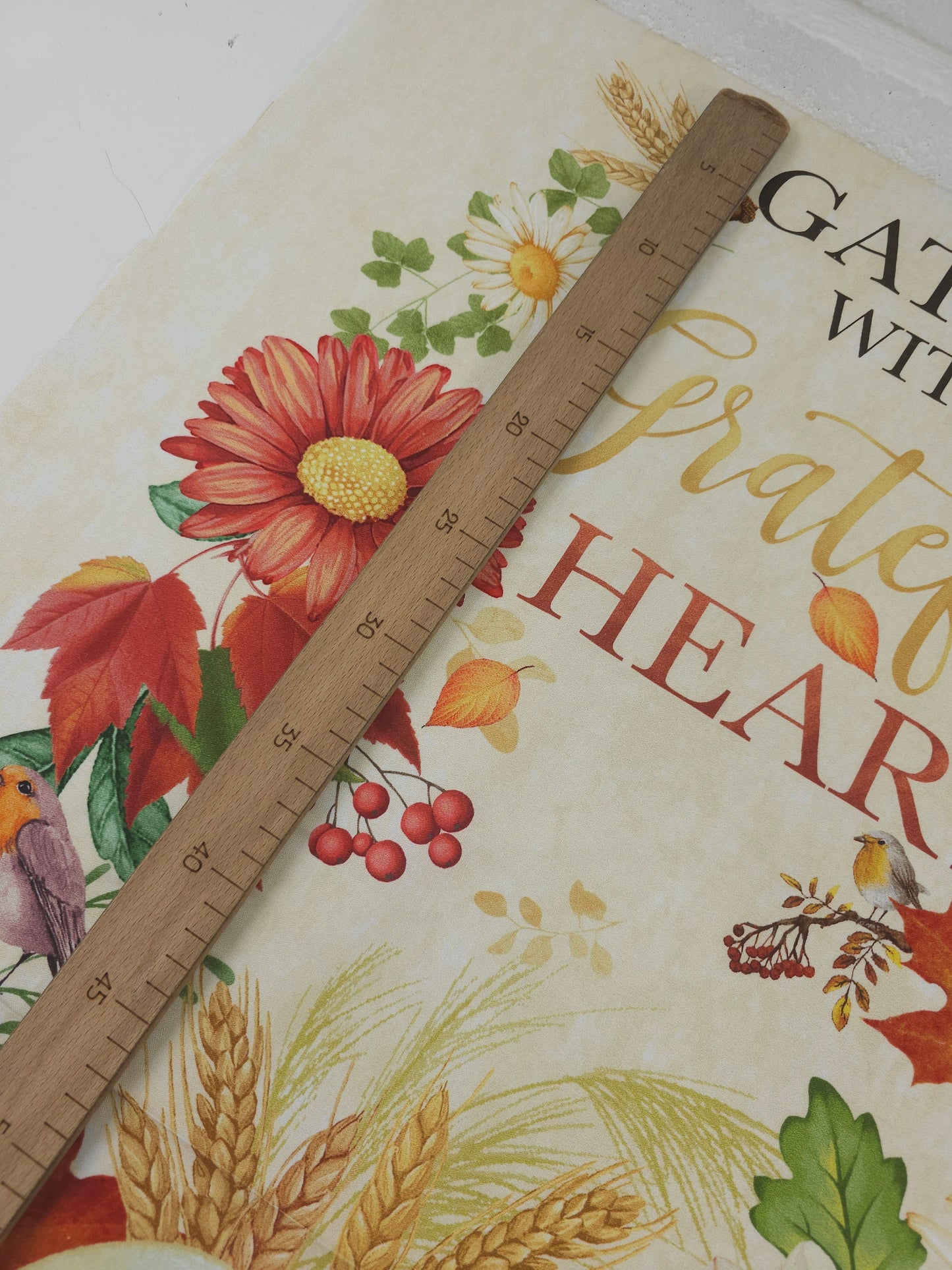 Gather With A Grateful Heart Pumpkin 100% Cotton - 60cm Panel