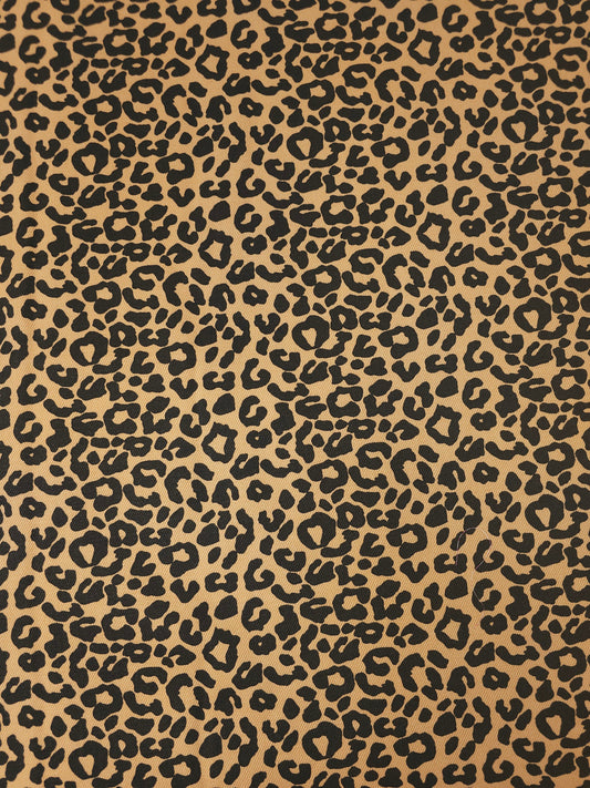 Muted Orange Leopard Denim