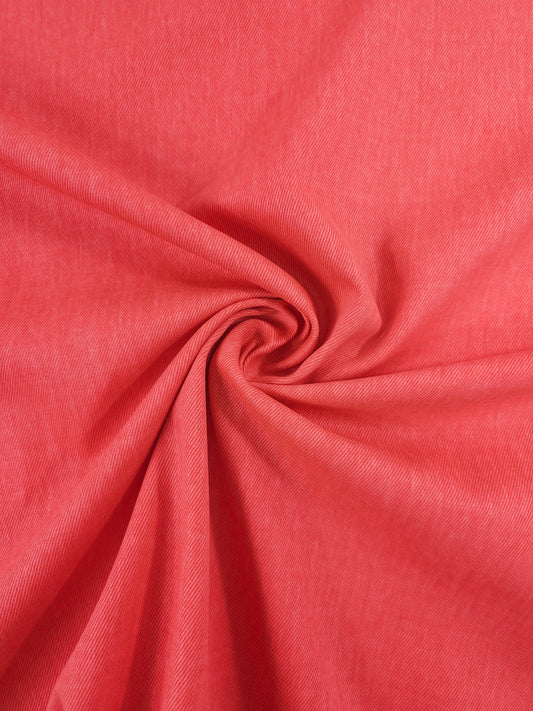 Coral Washed Twill Denim