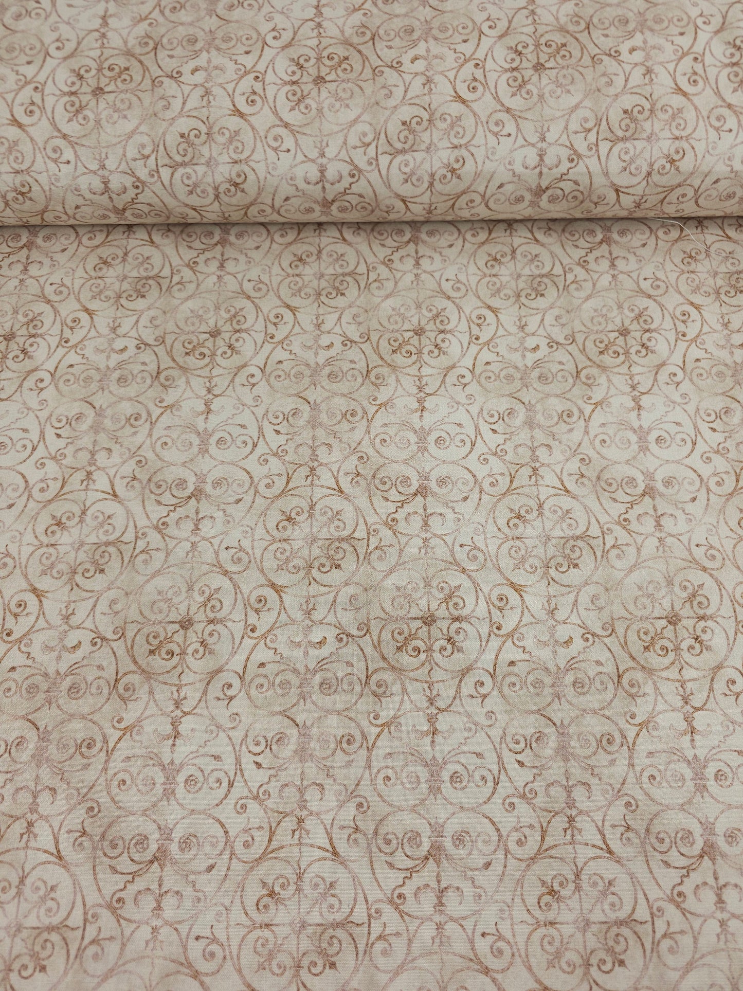 Beige/Brown Majestic Swirl Gate 100% Cotton